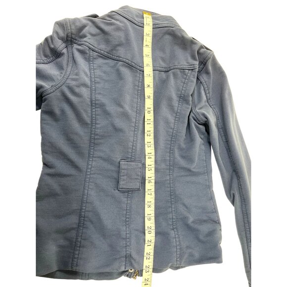 Mossimo Supply Co Small Blue  Cotton Blend Jacket Snap Front 30a - Picture 8 of 11
